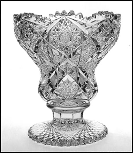 Cut glass vase