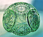 green cut-to-clear bowl